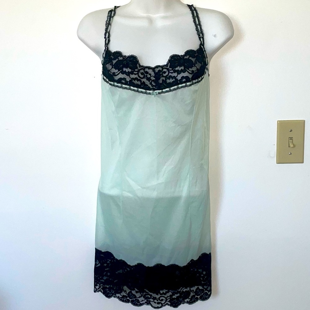 Vanity Fair Vintage Mint Lace Slip